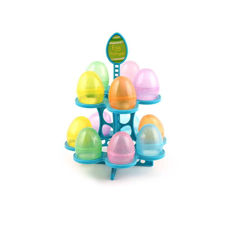 Plast glitter påskeæg legetøj